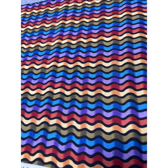 Colorful Wavy Stripe Cotton Fabric 31" x 44" By Ellen Edith For Blank Quilting - Picture 4 of 6
